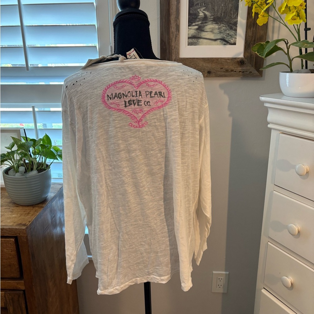 Magnolia Pearl NWT Flor De La Pasion Viggo T Top in True, OSFM - Picture 3 of 12